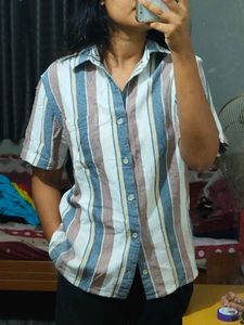 Striped Button-Down Shirt