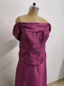 Elegant Purple Two-Piece Set