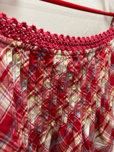 Red Plaid Cami Top