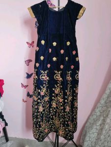 Elegant Embroidered Ethnic Gown