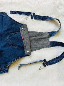 Classic Blue Denim Dungaree |Women | Vintage 90s