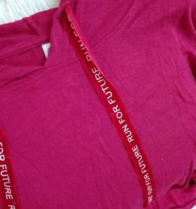 Red Hooded Sweatshirt