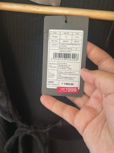 Gia Black Tie-Front Sweater