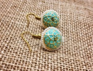 Turquoise Beaded Drop Earrings
