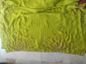 Green Color Handwork Saree
