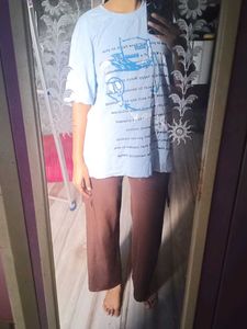 Graphic Light Blue 🩵 Oversized Shirt