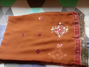 Elegant brown 🤎🤎 festive saree