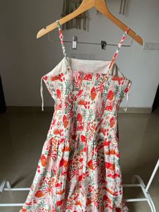 Fit &amp; Flare Tropical Beach Printed Maxi Dress