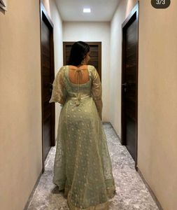 Green New Anarkali