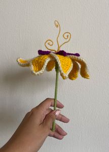 Tangled rapunzel crochet flower