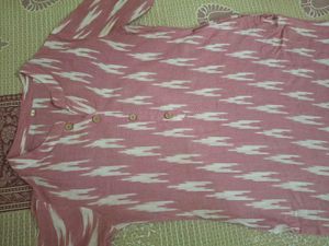 Pink Ikat Kurta