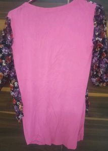 Floral Print Pink Dress