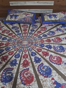 Jaipuri Cotton Printed bedsheets