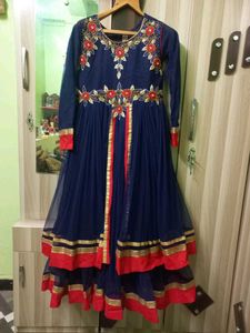 Elegant Blue Embroidered Kurta Set