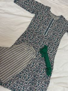 Green Floral Suit