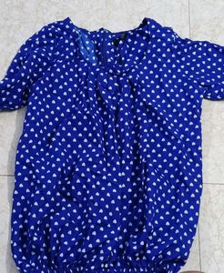 Blue Polka Dot Blouse
