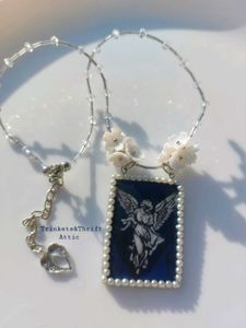 Angel Serenity Clay Pendant Necklace
