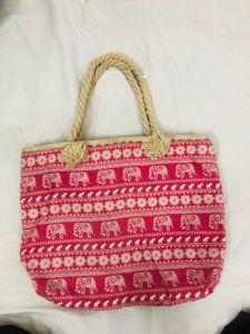 Elephant Print Tote Bag