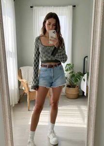 Patterned Long Sleeve Top