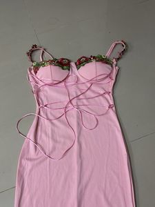 Pink Floral Mini Dress