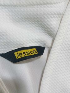 White Buttoned Vaisecoat Design Jacket