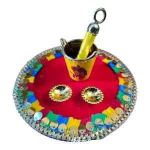 Radha Krishna Printed Bucket Pickari