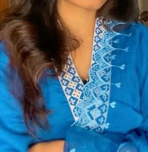 Blue Silk Kurta Set