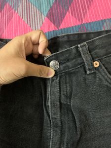 Charcoal Black Monki Mom Jean
