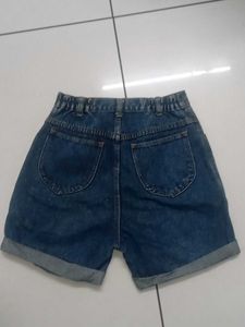 Denim High-Waisted Shorts