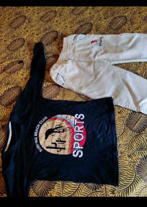 Cargo N Tshirt Set For Kids 5 To 6 Year