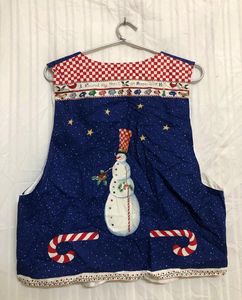 Blue Printed Waistcoat