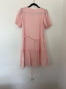 Cute Pink Puff Sleeve Dress