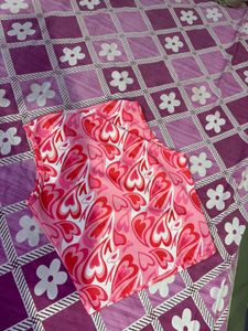 Pink Heart Print Tank Top 🎀💕