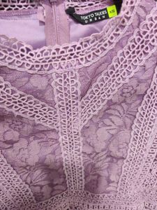 Lace Crop Top - Romantic Lavender