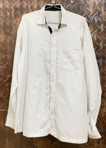 White Dotted Casual Shirt