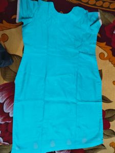 Sea Green Color Full Cotton Dress....