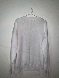 White Knit Pullover