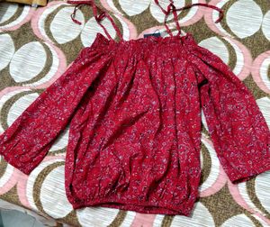 Rare Red Bardot Top