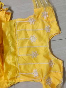 Yellow Embroidered Lehenga Choli Set