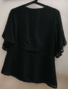Elegant Black Wrap Top