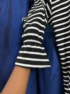 Black And White Striped Top