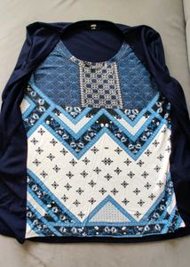 Max Blue Shrug attached Top