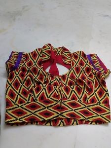 COLLAR PATTERNED BLOUSE