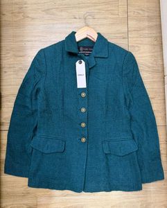 Teal Tweed Blazer -