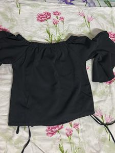 Bell Sleeve Crop Top