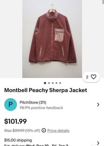 Montbell Peachy Long Sleeves Unisex Sherpa Fleece