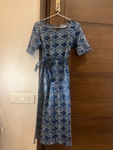 Blue Printed Dress