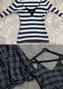 Combo Tops| White Winter Top And Croptop W Jacket