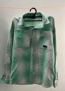 Green Plaid Corduroy Shirt