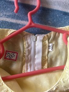New Yellow Frock With Bow | Party | Occasional